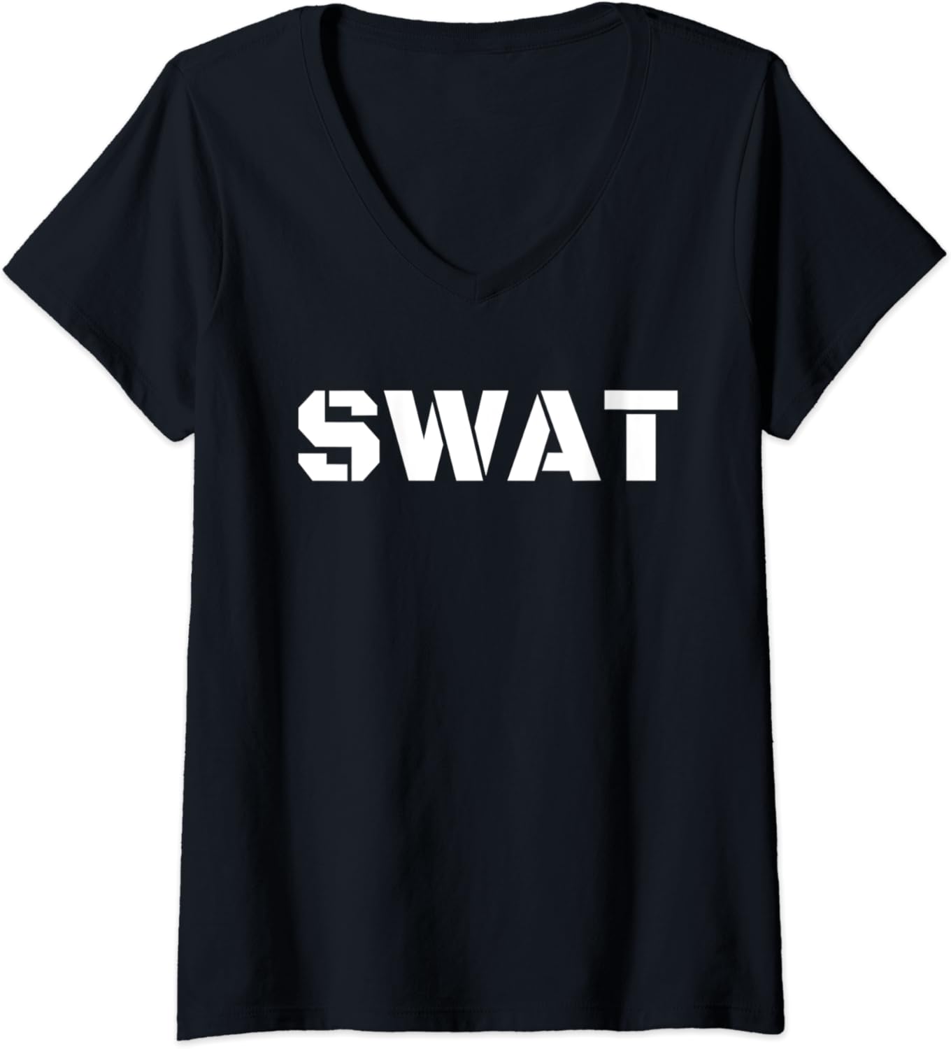 Womens Swat team for Halloween Costume VNeck TShirt